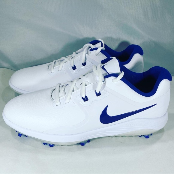 New Nike Vapor Pro Golf White Blue Mens Golf Shoe - Picture 4 of 9